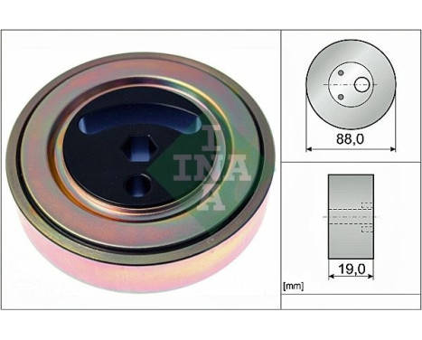 Tensioner Pulley, v-ribbed belt 531088910 Ina