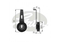 Tensioner Pulley, v-ribbed belt DriveAlign® T36028 Gates