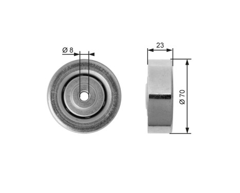 Tensioner Pulley, v-ribbed belt DriveAlign® T36161 Gates