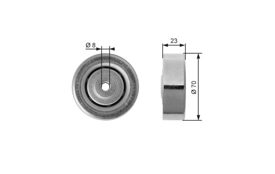 Tensioner Pulley, v-ribbed belt DriveAlign® T36161 Gates