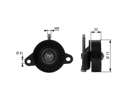 Tensioner Pulley, v-ribbed belt DriveAlign® T38056 Gates