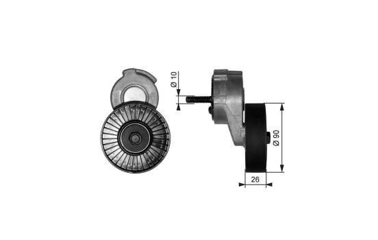 Tensioner Pulley, v-ribbed belt DriveAlign® T38113 Gates