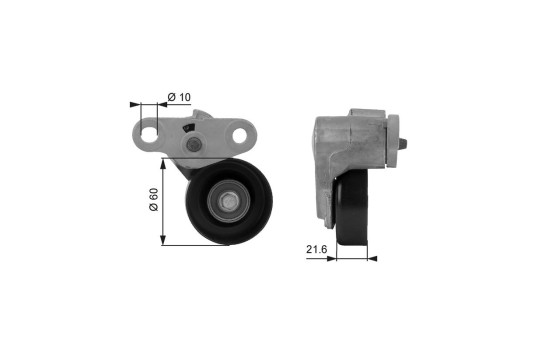 Tensioner Pulley, v-ribbed belt DriveAlign® T38159 Gates