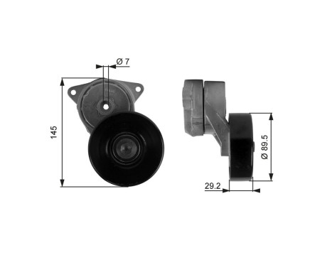 Tensioner Pulley, v-ribbed belt DriveAlign® T38169 Gates
