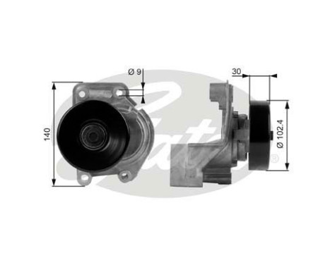 Tensioner Pulley, v-ribbed belt DriveAlign® T38173 Gates