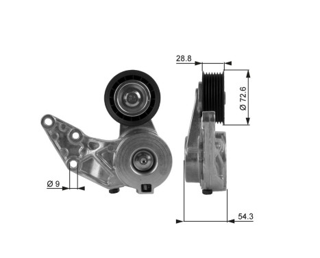 Tensioner Pulley, v-ribbed belt DriveAlign® T38208 Gates