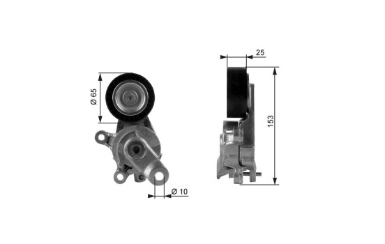 Tensioner Pulley, v-ribbed belt DriveAlign® T38209 Gates