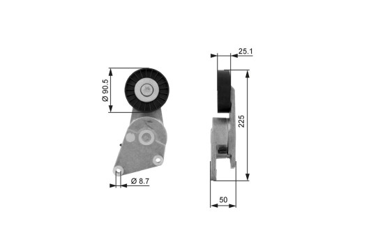 Tensioner Pulley, v-ribbed belt DriveAlign® T38234 Gates