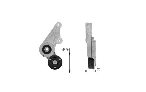 Tensioner Pulley, v-ribbed belt DriveAlign® T38304 Gates