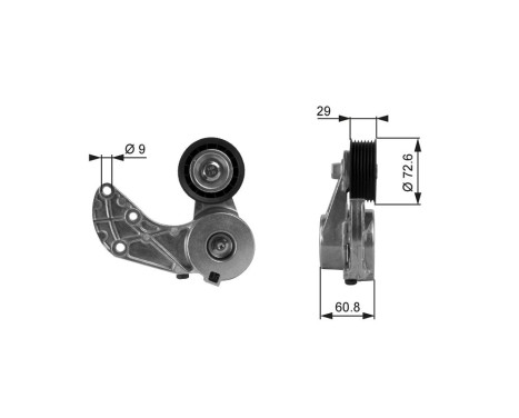 Tensioner Pulley, v-ribbed belt DriveAlign® T38317 Gates