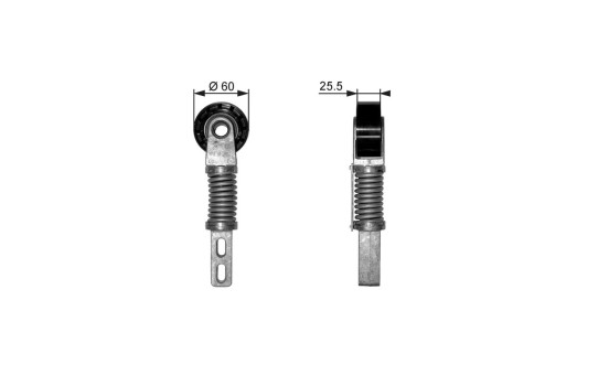 Tensioner Pulley, v-ribbed belt DriveAlign® T38355 Gates