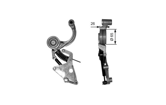 Tensioner Pulley, v-ribbed belt DriveAlign® T38404 Gates