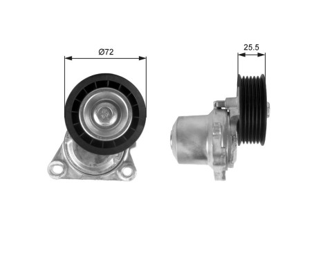 Tensioner Pulley, v-ribbed belt DriveAlign® T38408 Gates