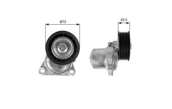 Tensioner Pulley, v-ribbed belt DriveAlign® T38408 Gates