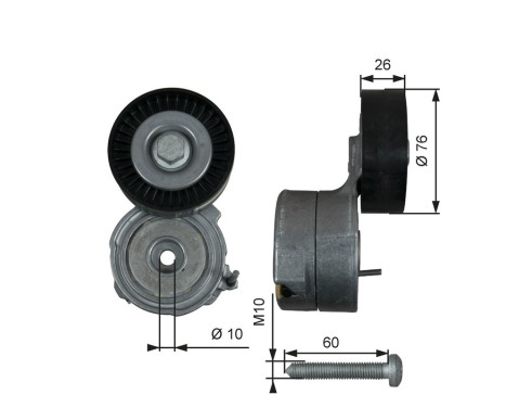 Tensioner Pulley, v-ribbed belt DriveAlign® T38423 Gates
