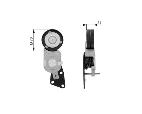 Tensioner Pulley, v-ribbed belt DriveAlign® T38426 Gates