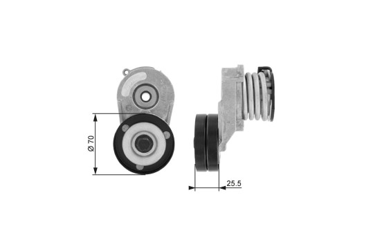 Tensioner Pulley, v-ribbed belt DriveAlign® T38432 Gates