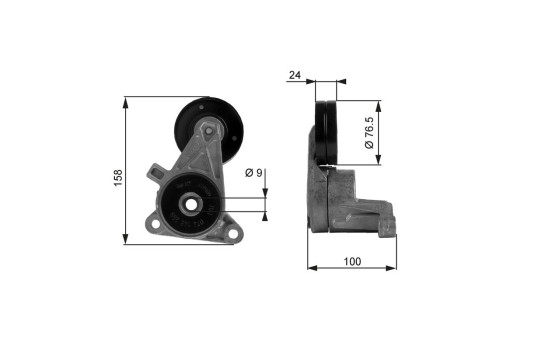 Tensioner Pulley, v-ribbed belt DriveAlign® T38437 Gates