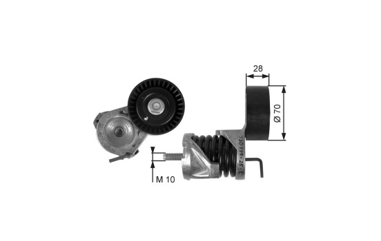 Tensioner Pulley, v-ribbed belt DriveAlign® T39085 Gates