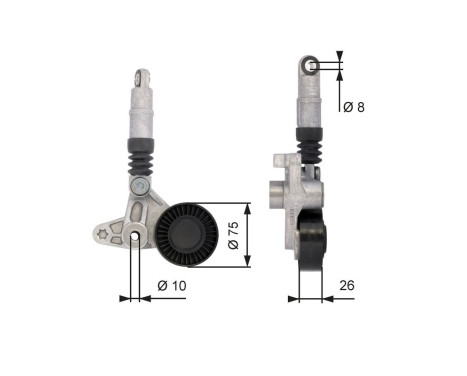 Tensioner Pulley, v-ribbed belt DriveAlign® T39099 Gates