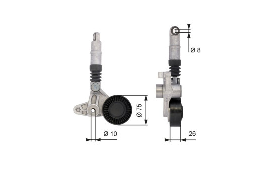 Tensioner Pulley, v-ribbed belt DriveAlign® T39099 Gates