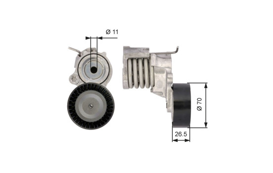 Tensioner Pulley, v-ribbed belt DriveAlign® T39115 Gates