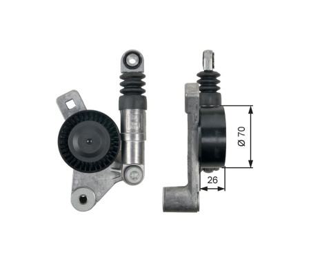 Tensioner Pulley, v-ribbed belt DriveAlign® T39132 Gates