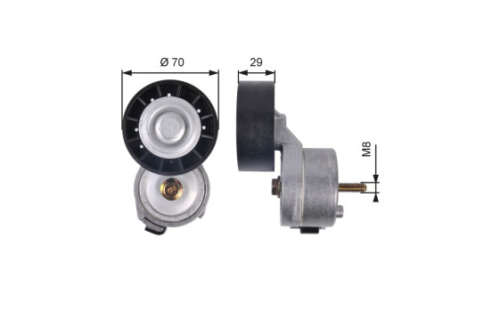 Tensioner Pulley, v-ribbed belt DriveAlign® T39139 Gates