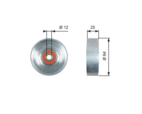 Tensioner Pulley, v-ribbed belt DriveAlign® T39178 Gates