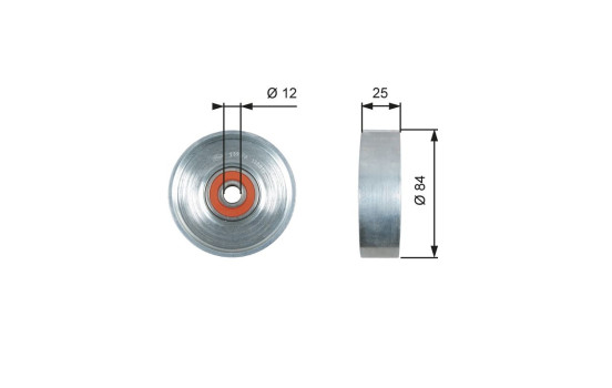 Tensioner Pulley, v-ribbed belt DriveAlign® T39178 Gates