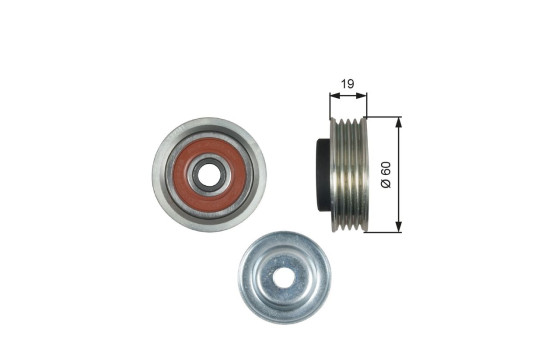 Tensioner Pulley, v-ribbed belt DriveAlign® T39181 Gates