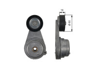 Tensioner Pulley, v-ribbed belt DriveAlign® T39190 Gates