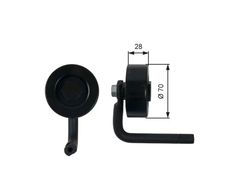 Tensioner Pulley, v-ribbed belt DriveAlign® T39201 Gates