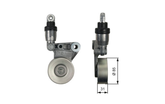 Tensioner Pulley, v-ribbed belt DriveAlign® T39214 Gates