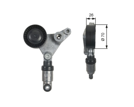 Tensioner Pulley, v-ribbed belt DriveAlign® T39258 Gates