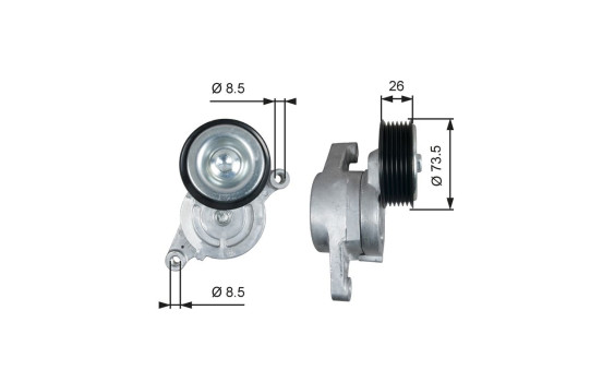 Tensioner Pulley, v-ribbed belt DriveAlign® T39279 Gates