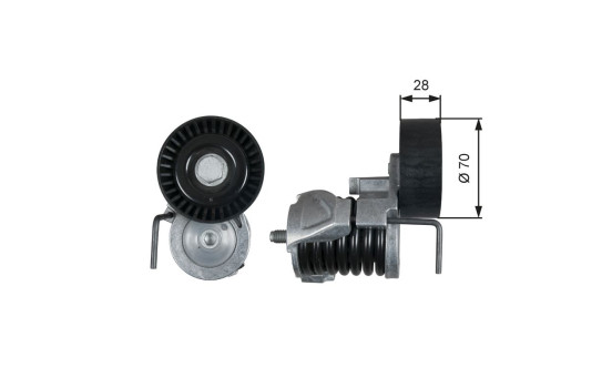 Tensioner Pulley, v-ribbed belt DriveAlign® T39287 Gates