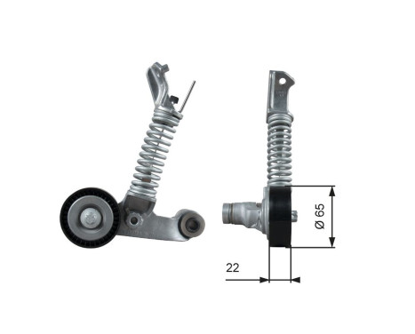 Tensioner Pulley, v-ribbed belt DriveAlign® T39373 Gates