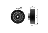 Tensioner Pulley, V-ribbed belt T39059 Gates