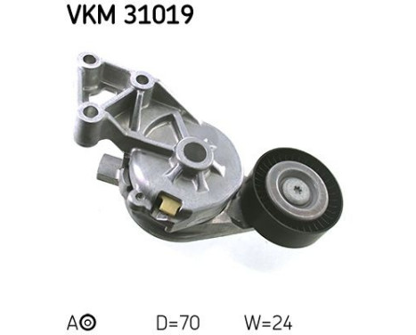 Tensioner Pulley, v-ribbed belt VKM 31019 SKF