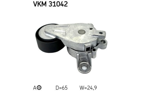 Tensioner Pulley, v-ribbed belt VKM 31042 SKF, Image 2