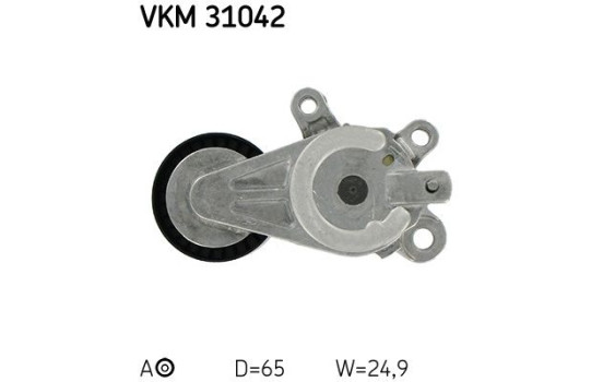 Tensioner Pulley, v-ribbed belt VKM 31042 SKF, Image 3