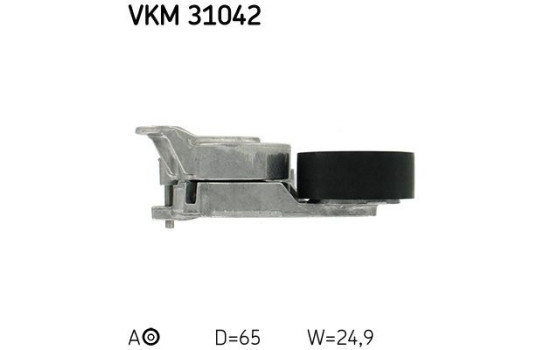 Tensioner Pulley, v-ribbed belt VKM 31042 SKF, Image 4