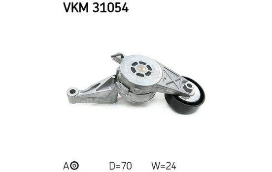 Tensioner Pulley, v-ribbed belt VKM 31054 SKF