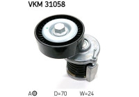 Tensioner Pulley, v-ribbed belt VKM 31058 SKF