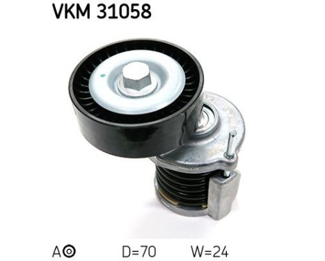 Tensioner Pulley, v-ribbed belt VKM 31058 SKF