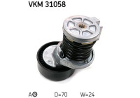 Tensioner Pulley, v-ribbed belt VKM 31058 SKF