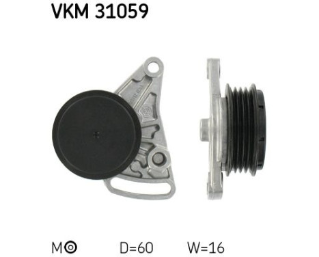 Tensioner Pulley, v-ribbed belt VKM 31059 SKF