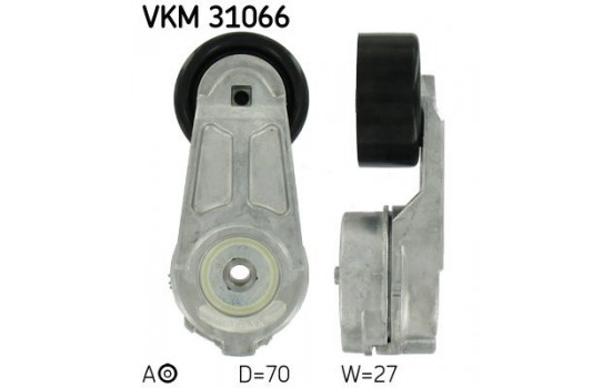 Tensioner Pulley, v-ribbed belt VKM 31066 SKF