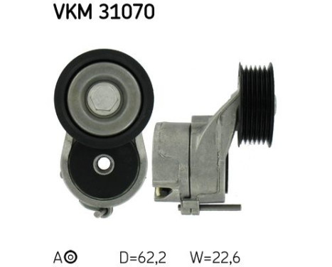 Tensioner Pulley, v-ribbed belt VKM 31070 SKF